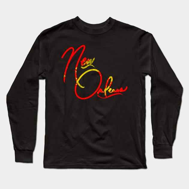 New Orleans Abstract Long Sleeve T-Shirt by Stephanie Kennedy 